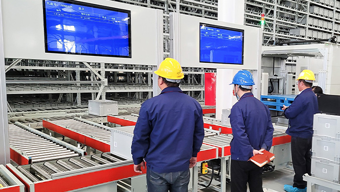 HUAYIDE Mini load ASRS with Conveyor & WMS, Streamlined Warehouse Workflow Integration